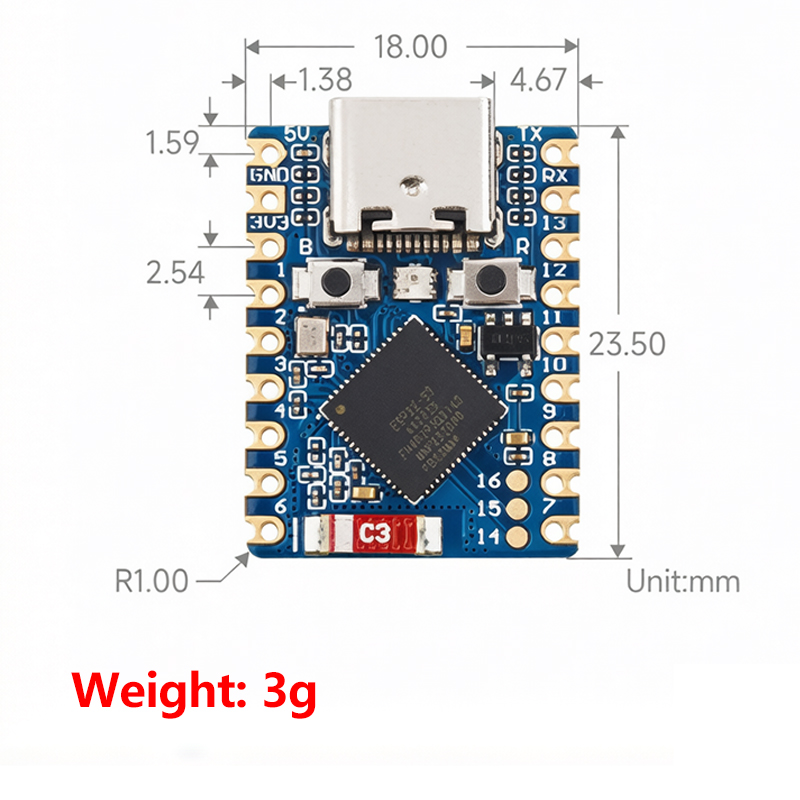 Espressif Esp32 - ESP32-C3-Zero / ESP32-S3-Zero Mini Development Board