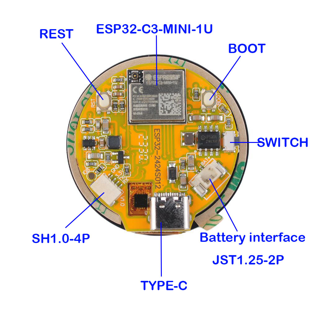 ESP32 Display 1.28 inch ESP32- - Esp32 Uart Module ulasan dan harga