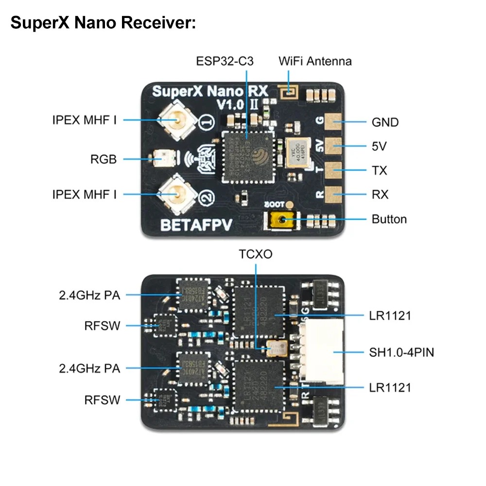BETAFPV SuperX Nano ExpressLRS - Esp32 C3 ulasan dan harga