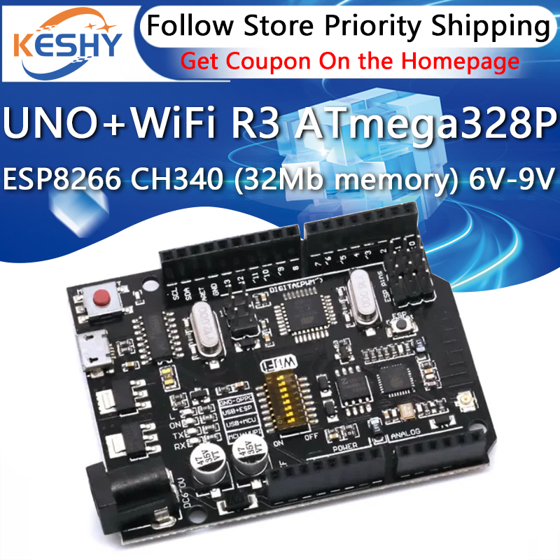 UNO+WiFi R3 ATmega328P+ESP8266 - Esp8266 Nodemcu ulasan dan harga