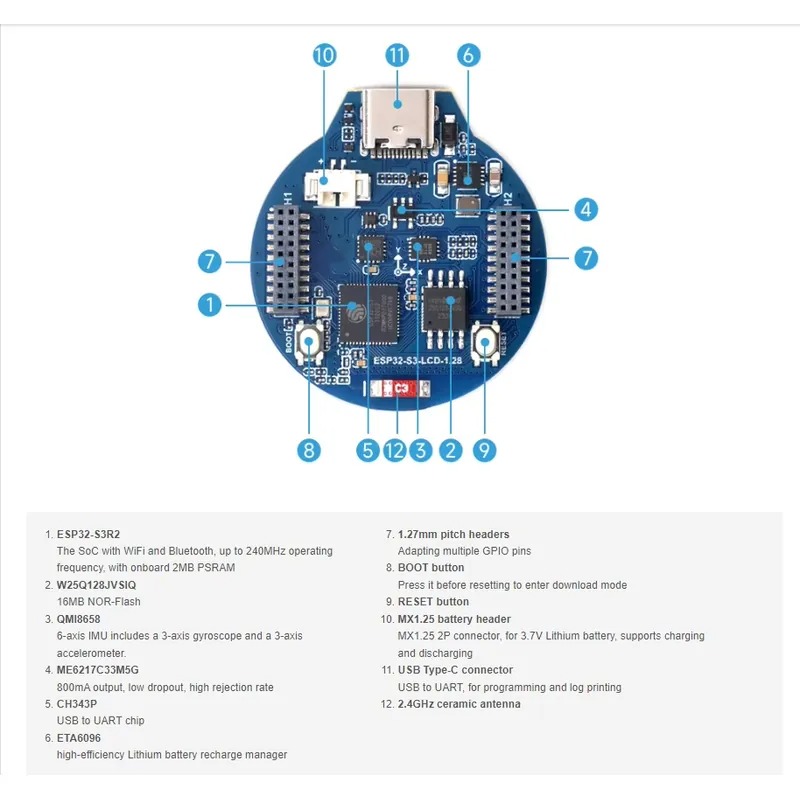 ESP32-S3 LCD development board - Esp32 S3 ulasan dan harga